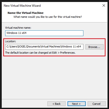 Lokasi Virtual Machine VMware