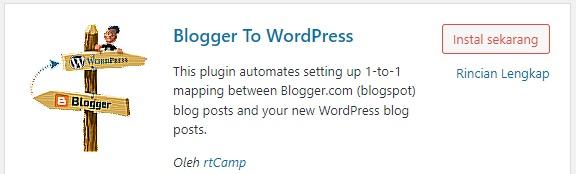 Plugin Blogger To WordPress