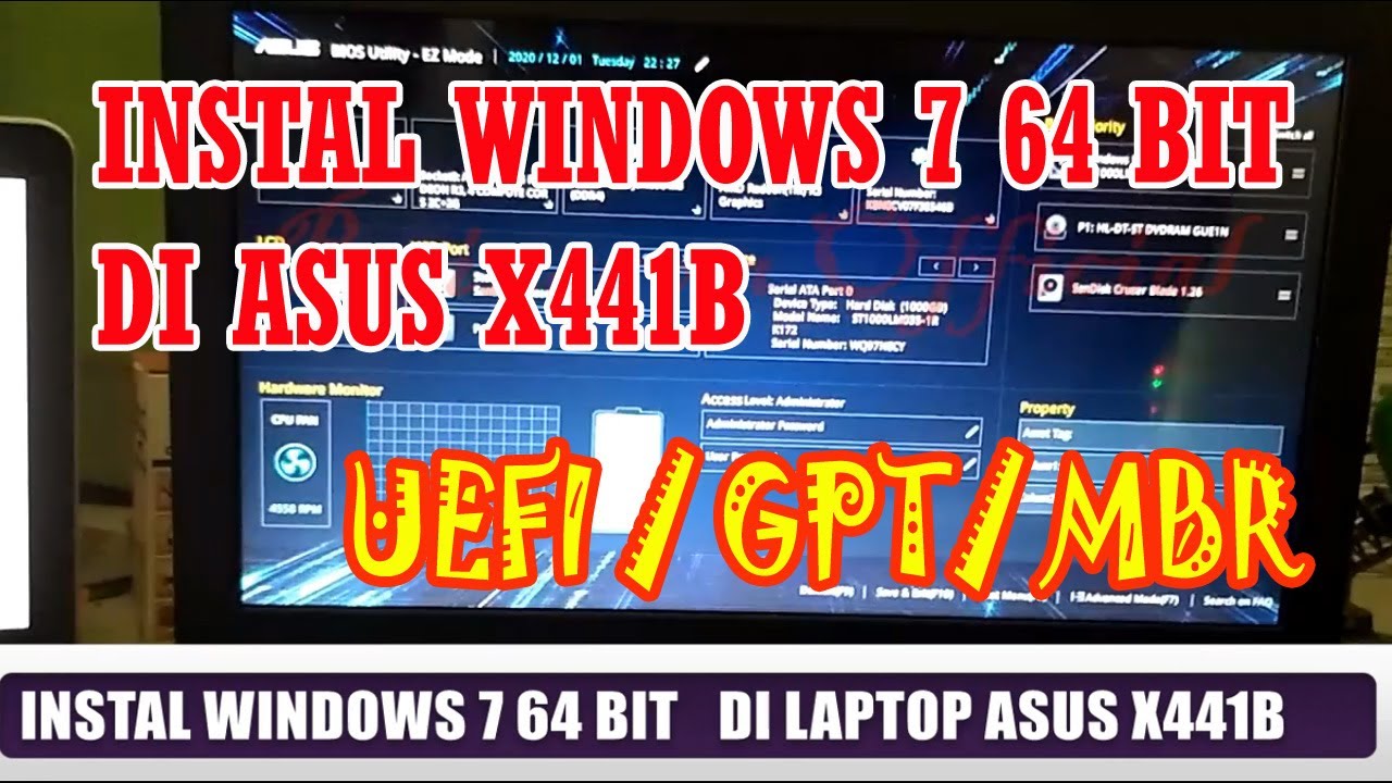 cara instal windows 7 64 bit terbaru