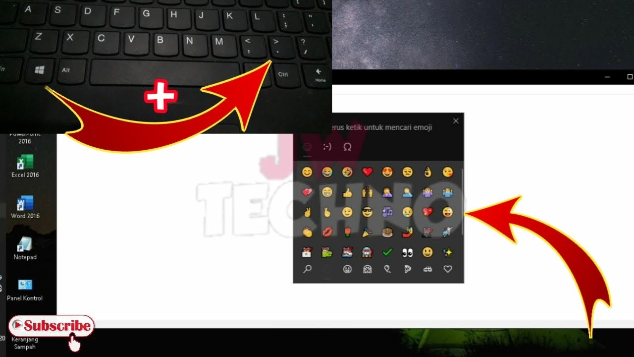 cara memunculkan emoticon di laptop